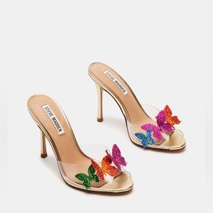 Steve Madden heels “Prismatic Clear” NWT size 6.5